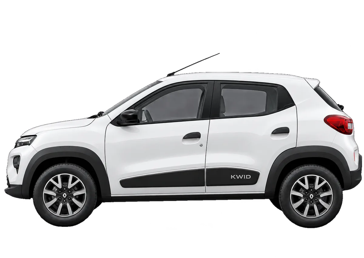 Renault Kwid color blanco, vista lateral
